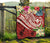 Polynesian Hawaii Kanaka Maoli Premium Quilt - Summer Plumeria (Red) - Polynesian Pride