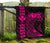 Hawaii Map Kanaka Polynesian Hula Girl Premium Quilt - Pink - Polynesian Pride