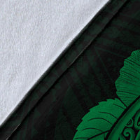 Anchor Green Poly Tribal Premium Blanket - Polynesian Pride