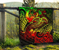 Pohnpei Premium Quilt - Reggae Shark Polynesian Tattoo - Polynesian Pride