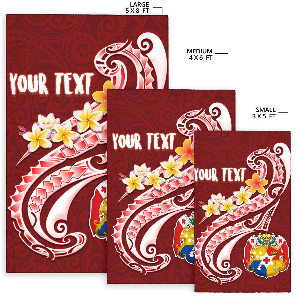 Tonga Personalised Area Rug - Tonga Coat Of Arms With Polynesian Patterns - Polynesian Pride