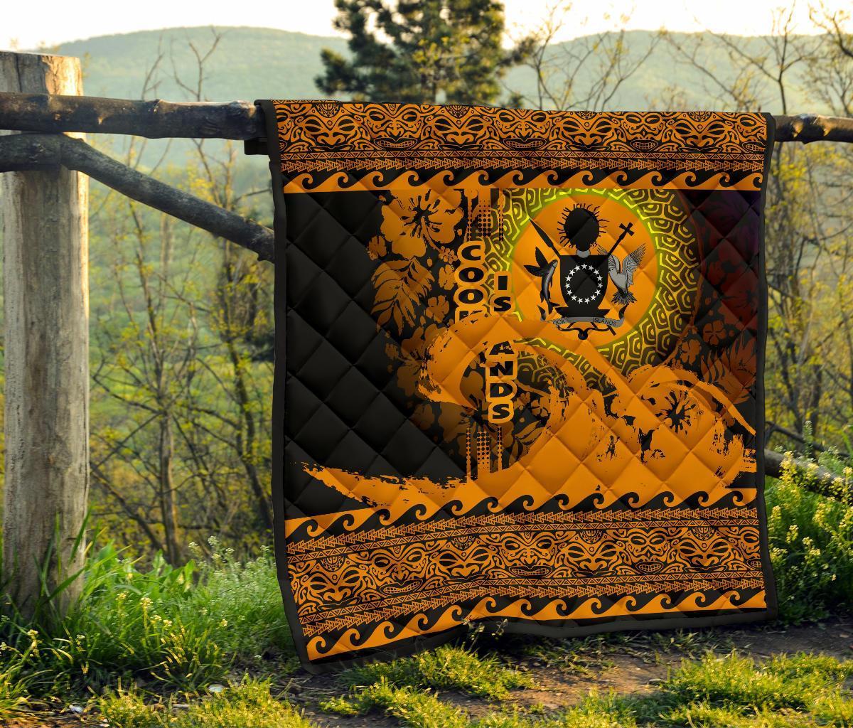 Cook Island Quilt Wave Gold Design - Polynesian Pride