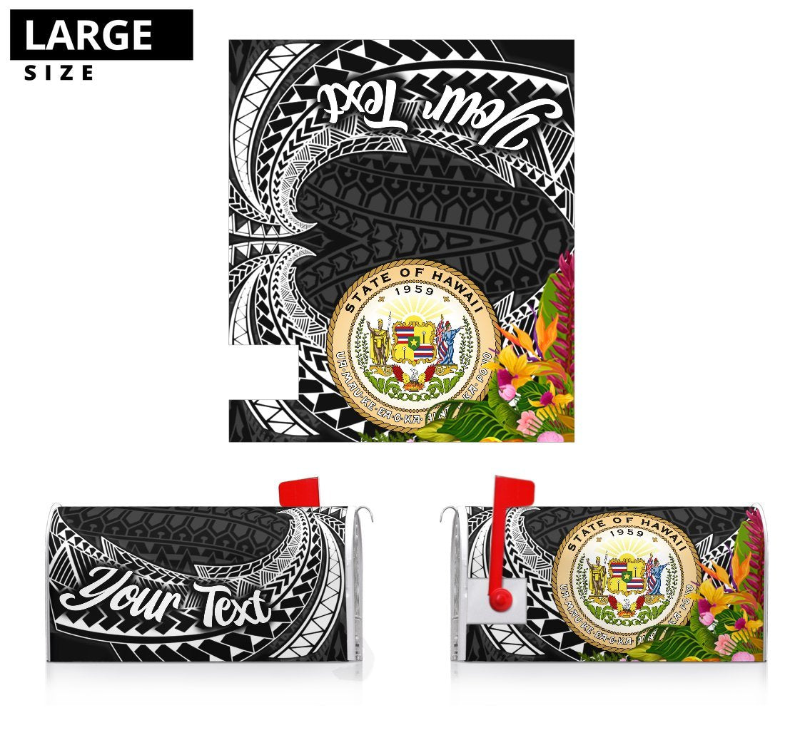 Hawaii Mailbox Cover - Custom Personalised Tropical Flowers Style - Polynesian Pride