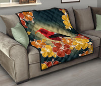 Honeycreeper Hibiscus Premium Quilt - Polynesian Pride