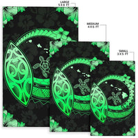 Hawaii Turtle Hibiscus Corner Map Polynesian Area Rug AH - Polynesian Pride