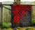 Tahiti Polynesian Premium Quilt - Tahiti Flag & Red Turtle Hibiscus - Polynesian Pride