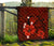 Hawaii Turtle Poly Tribal Red Premium Quilt - Polynesian Pride