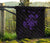 Hawaii Turtle Hibicus Map Premium Quilt - Purple - Polynesian Pride