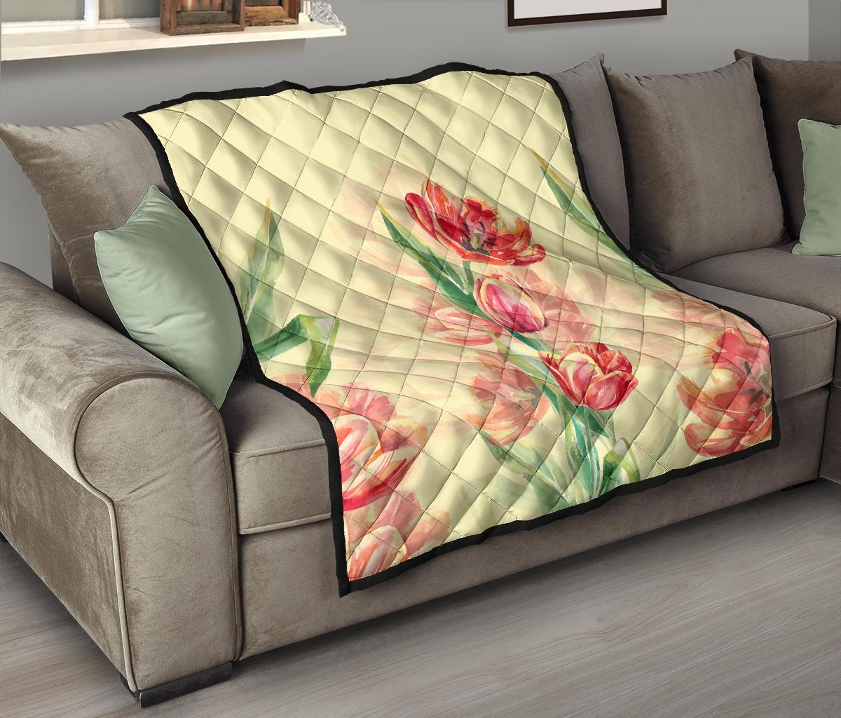 Beautiful Flower Premium Quilt - Polynesian Pride