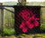 Hawaii Hibiscus Premium Quilt - Turtle Map - Calico Red - Polynesian Pride