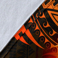 Sun In Leo Zodiac Premium Blanket Polynesian Tattoo Unique Vibes - Polynesian Pride