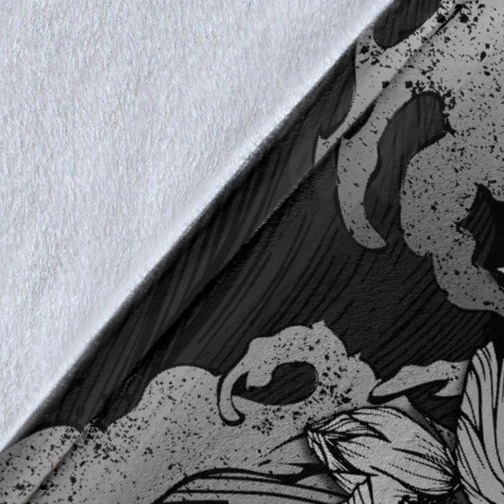 Hawaii Turtle Wave Polynesian Premium Blanket - Hey Style Gray - Polynesian Pride