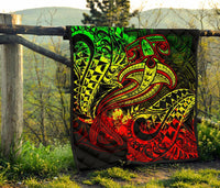 Polynesian Premium Quilt - Reggae Shark Polynesian Tattoo - Polynesian Pride