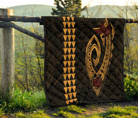 Hawaii Kakau Makau Fish Hook Polynesian Premium Quilt - Original - Polynesian Pride