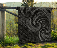 New Zealand Maori Mangopare Premium Quilt Polynesian - Black - Polynesian Pride