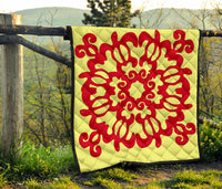 Hawaiian Quilt Turtle Pattern New Yellow Premium Quilt - Skin Style - AH - Polynesian Pride