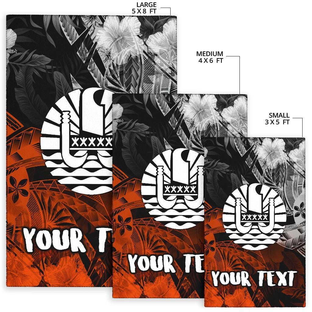 Tahiti Polynesian Personalised Area Rug - Vintage Polynesian Turtle - Polynesian Pride