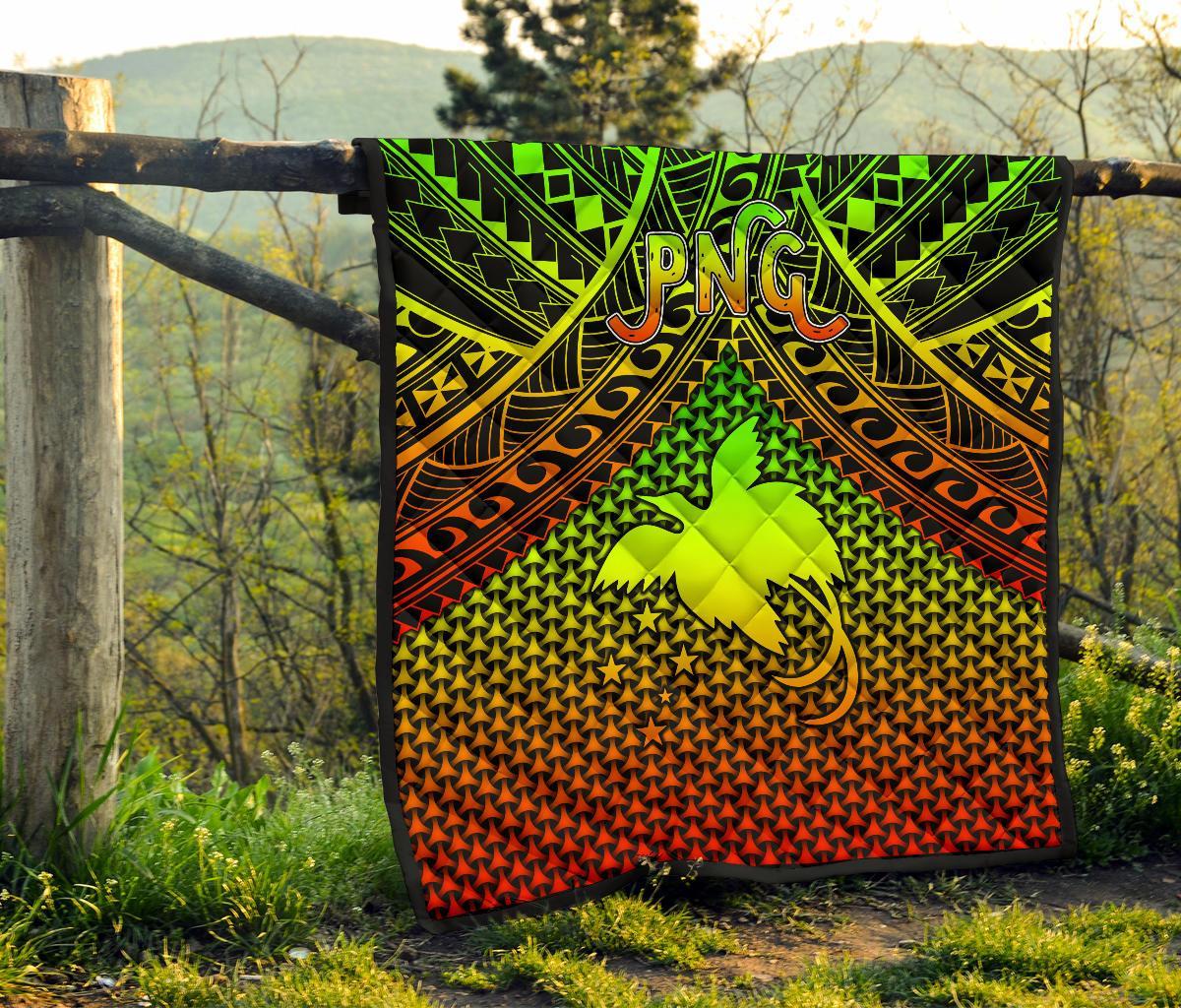 Polynesian Papua New Guinea Premium Quilt - Reggae Vintage Polynesian Patterns - Polynesian Pride