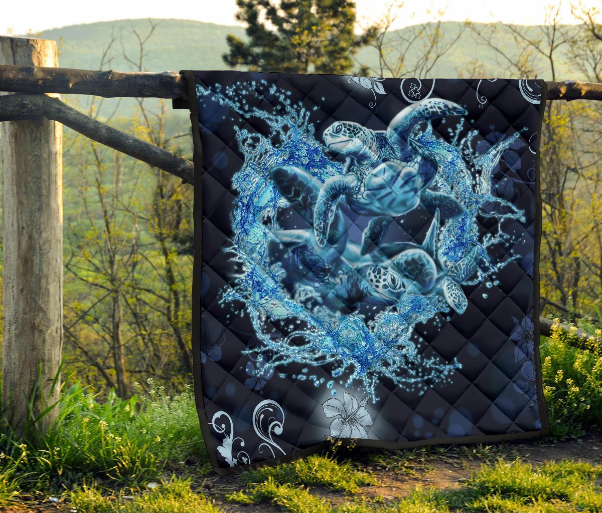 Hawaii Turtle Sea Ohana Premium Quilt - Polynesian Pride