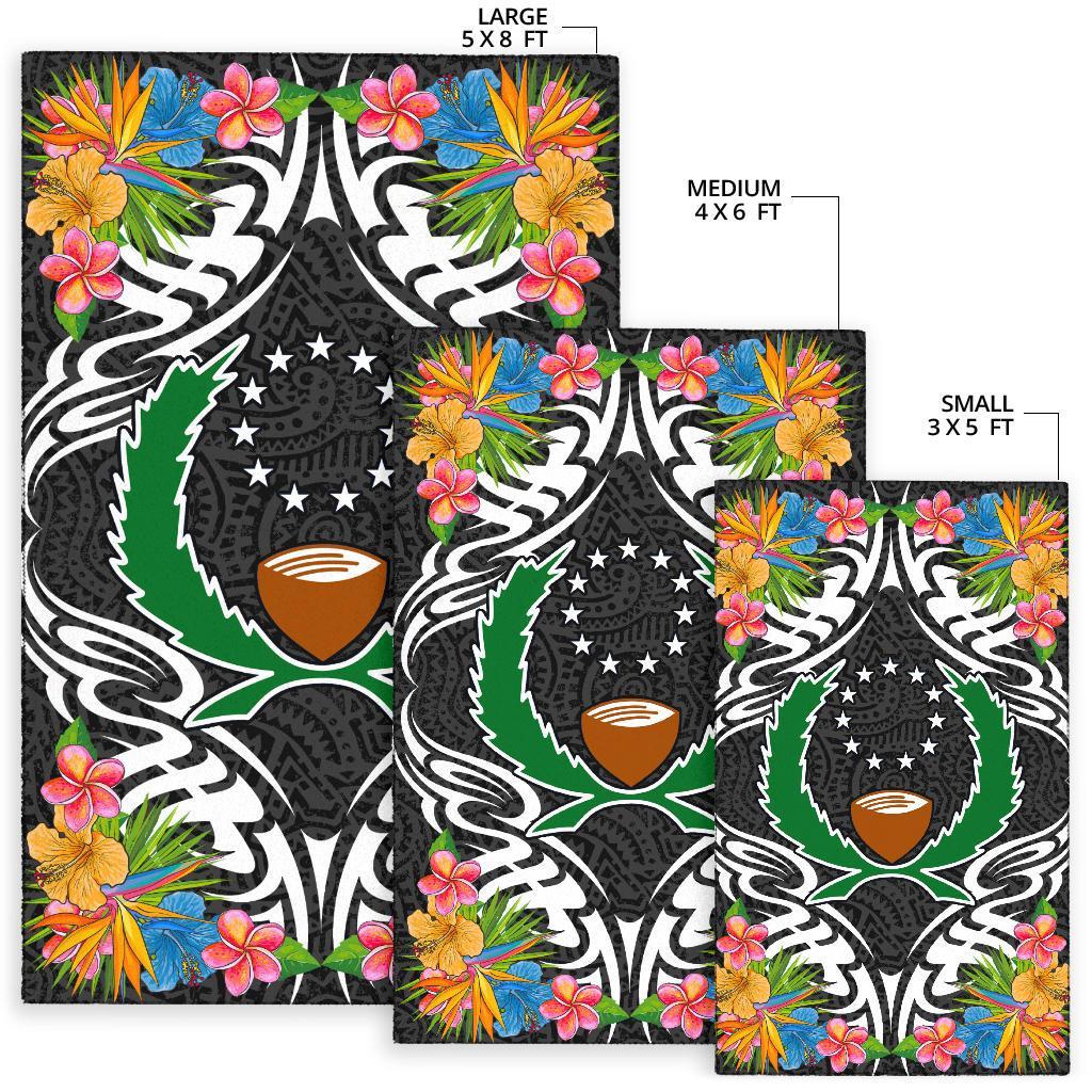 Pohnpei State Area Rug - Coat OfArmsWith Tropical Flowers - Polynesian Pride