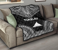 Tokelau Premium Quilt - Tokelau Flag Polynesian Chief Black Version - Polynesian Pride