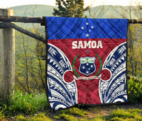 Samoa Polynesian Premium Quilt - Samoan Pattern With Seal - Polynesian Pride