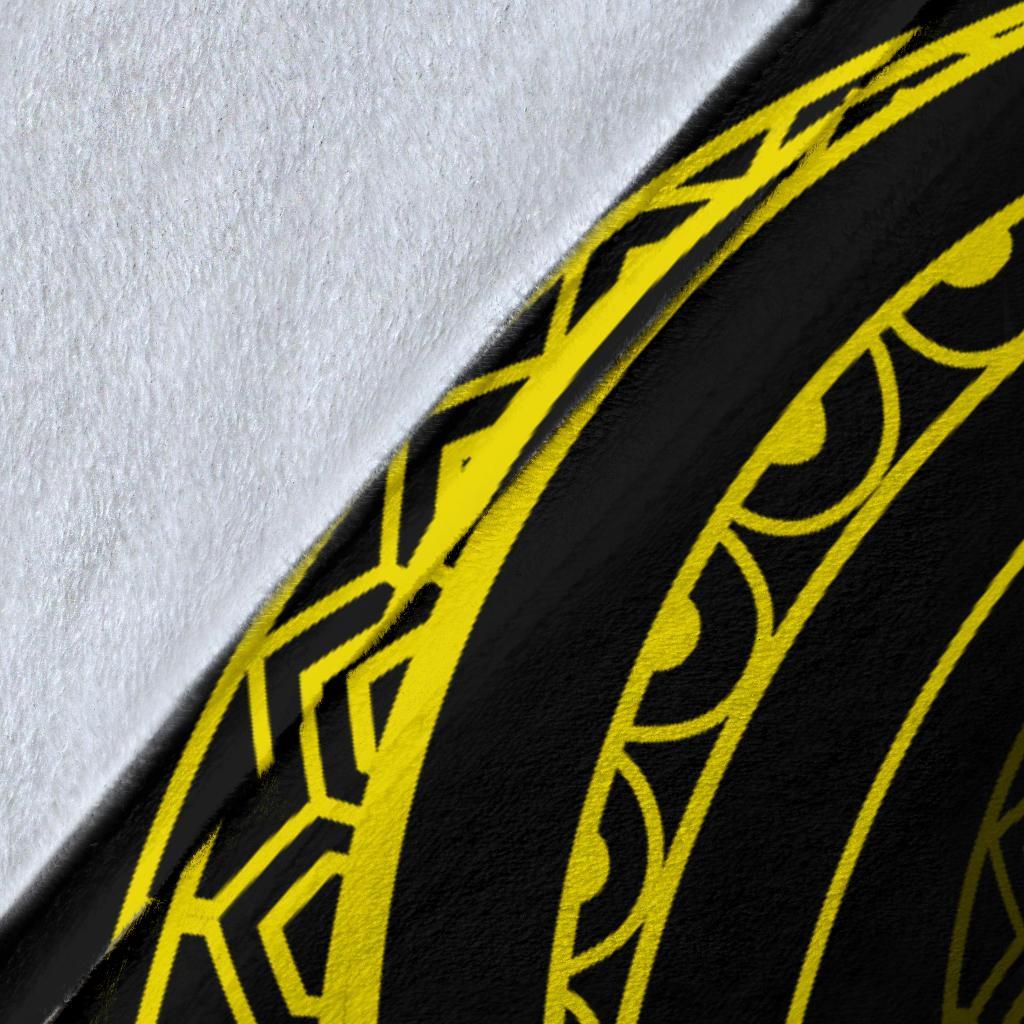 Hawaii Turtle Premium Blanket - Yellow - Frida Style - Polynesian Pride