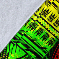 Seahorse Polynesian Premium Blanket - Polynesian Tattoo Reggae - Polynesian Pride