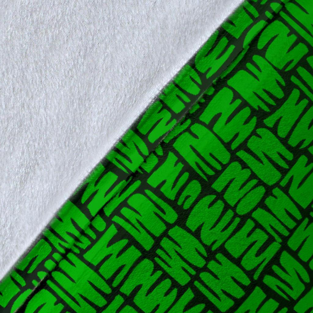 Samoa Polynesian Premium Blanket Green - Turtle With Hook - Polynesian Pride