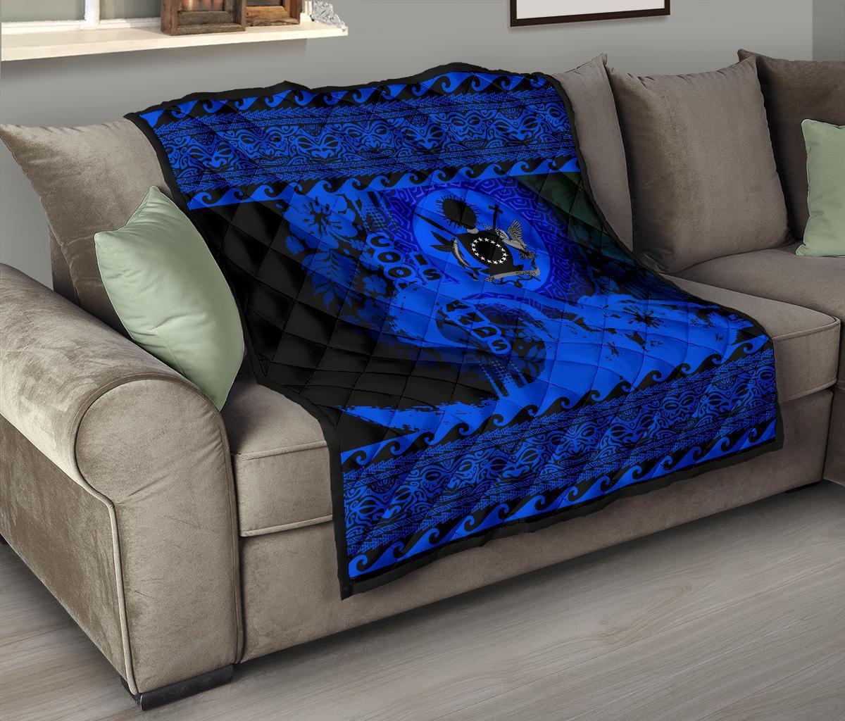 Cook Island Quilt Wave Blue Design - Polynesian Pride