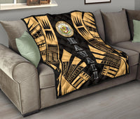 Hawaii Premium Quilt - Polynesian Tattoo Gold - Polynesian Pride