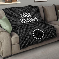 Cook Island Premium Quilt - Seal With Polynesian Tattoo Style ( Black) Black - Polynesian Pride