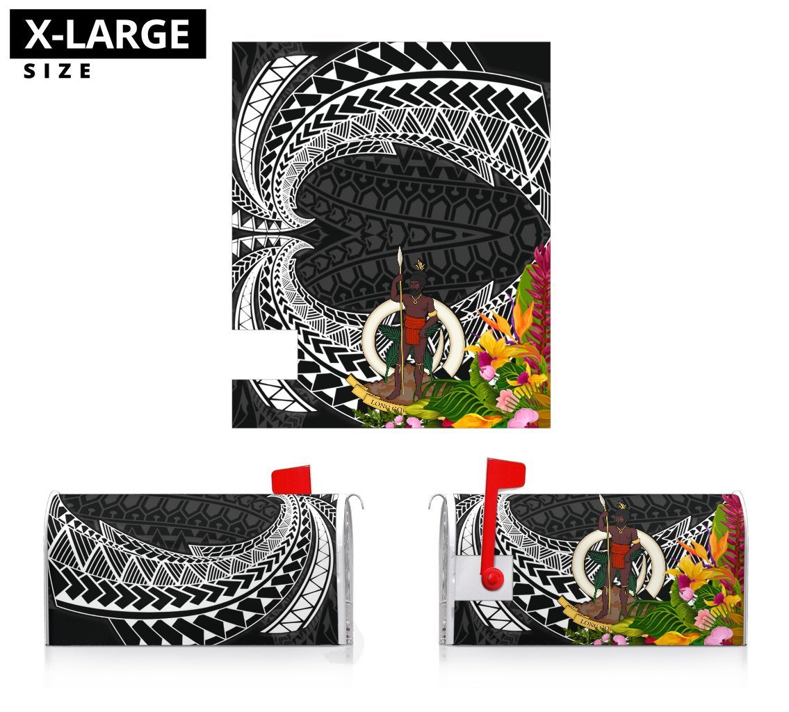 Vanuatu Mailbox Cover - Tropical Flowers Style - Polynesian Pride