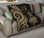 Fiji Polynesian Premium Quilt - Gold Tentacle Turtle Crest - Polynesian Pride