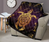 Turtle Golden Royal Premium Quilt - Polynesian Pride