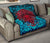 Hawaii Polynesian Premium Quilt - Hawaiian Red Tiki Face (Black Torquoise) - Polynesian Pride