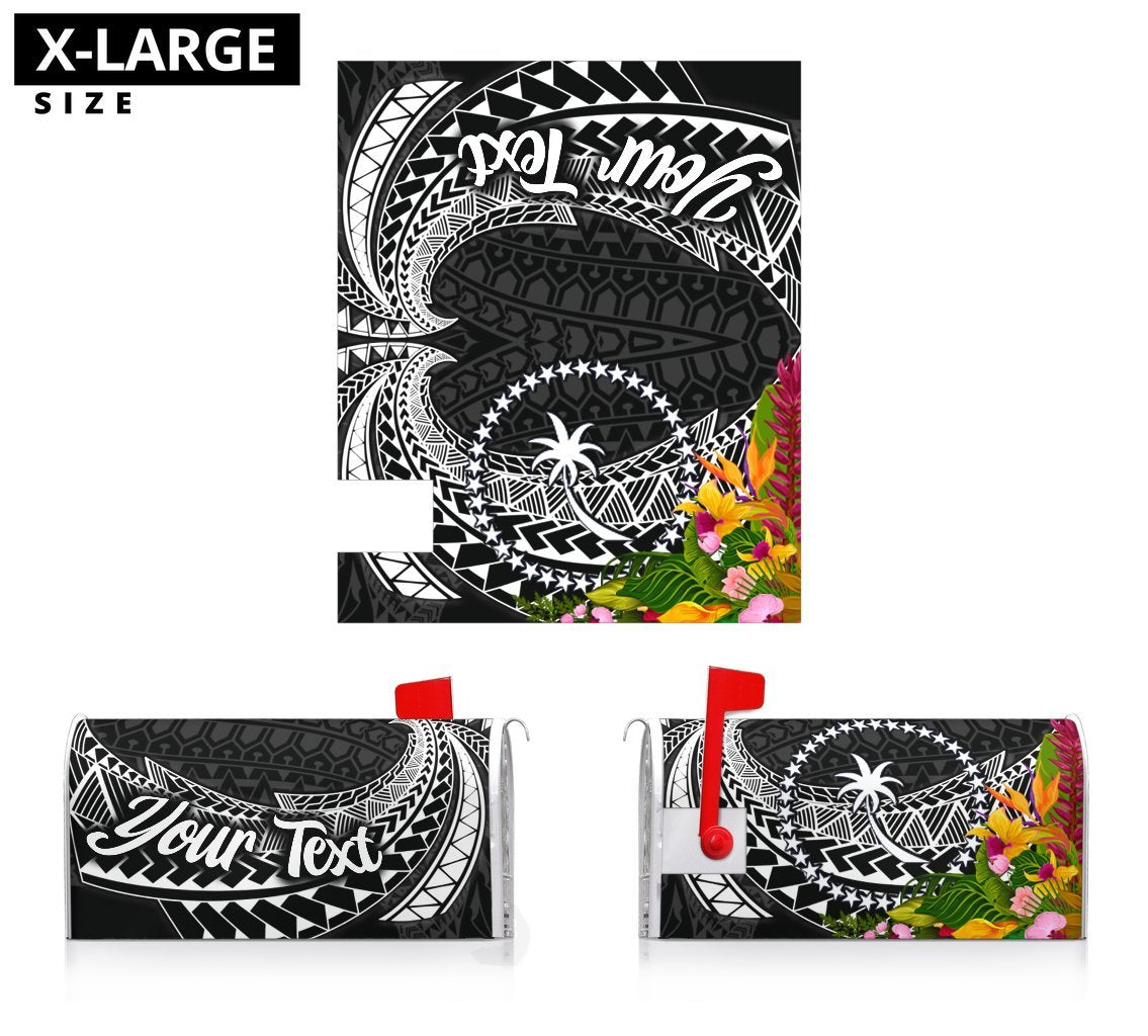 Chuuk State Mailbox Cover - Custom Personalised Tropical Flowers Style - Polynesian Pride