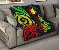 Nauru Premium Quilt - Reggae Tentacle Turtle - Polynesian Pride