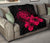 Hawaii Hibiscus Premium Quilt - Turtle Map - Calico Red - Polynesian Pride