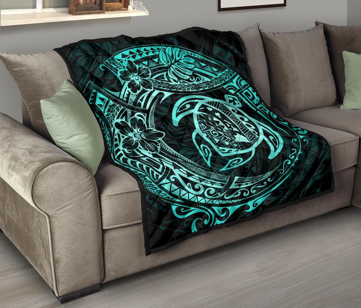 Hawaiian Turtle Polynesian Premium Quilt - Polynesian Pride