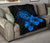 Hawaii Hibiscus Premium Quilt - Turtle Map - Traffic Blue - Polynesian Pride