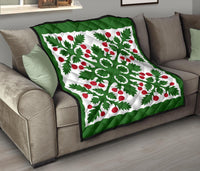 Hawaiian Fresh Fruit Tropical Pattern Premium Quilt - Green - Argu Style - AH - Polynesian Pride