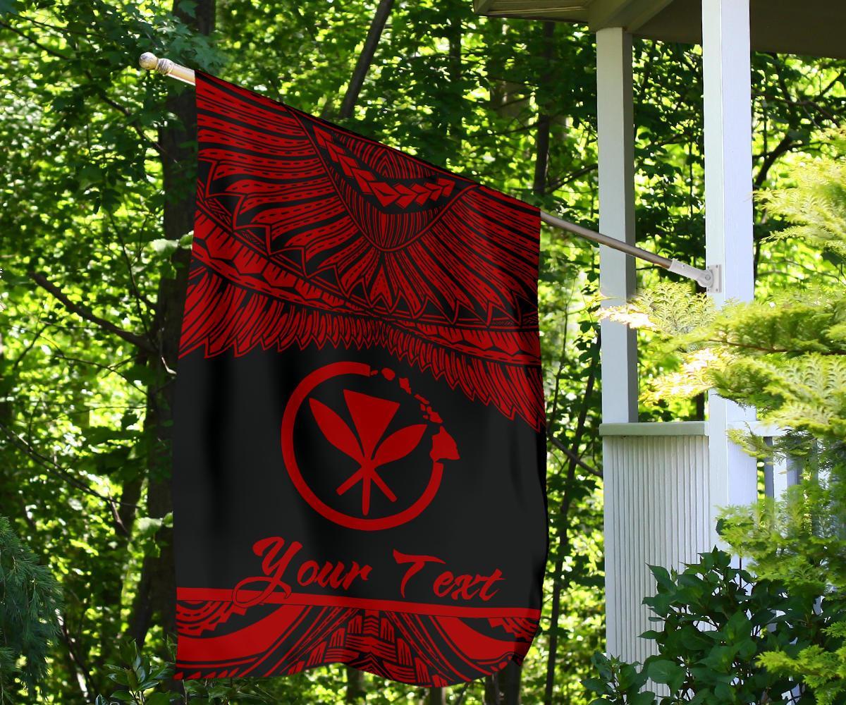 Hawaii Polynesian Custom Personalised Flag - Hawaii Pride Red Version - Polynesian Pride