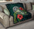 American Samoa Polynesian Premium Quilt - Green Turtle Hibiscus - Polynesian Pride