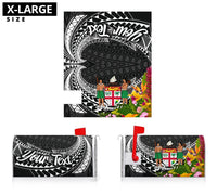 Fiji Mailbox Cover - Custom Personalised Tropical Flowers Style - Polynesian Pride