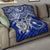 Chuuk Polynesian Premium Quilt - Chuuk Flag & White Turtle Hibiscus (Blue) BLUE - Polynesian Pride
