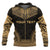 Tuvalu Polynesian Chief Custom Zip up Hoodie Gold Version - Polynesian Pride