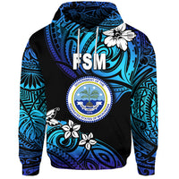 Federated States of Micronesia Hoodie Unique Vibes Blue LT8 - Polynesian Pride