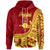 Rotuma Zip Hoodie Pepjei Flag Rotuma Unisex Red - Polynesian Pride