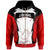 Papua New Guinea Zip Hoodie Lorengau PNG Coat of Arms Unisex Red Black - Polynesian Pride